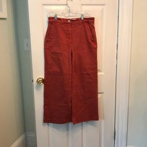 Everlane red wide leg crop high waisted size 10